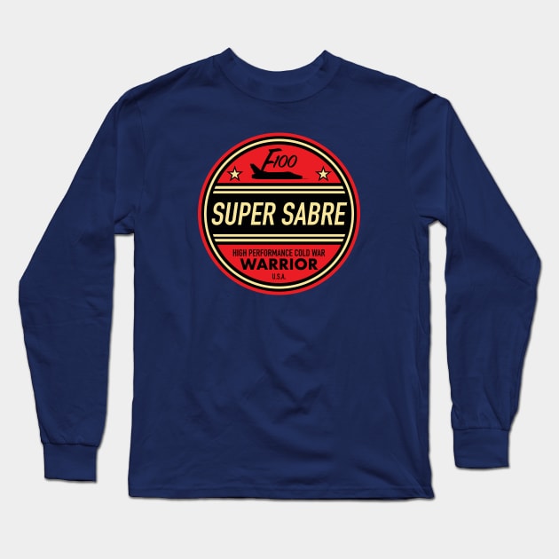 F-100 Super Sabre Long Sleeve T-Shirt by Firemission45